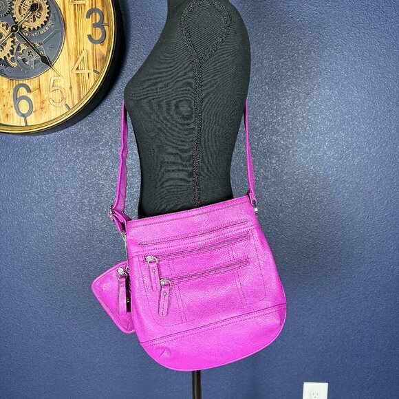 Tyler Rodan Magenta Adjustable Crossbody Shoulder Bag - Picture 1 of 12